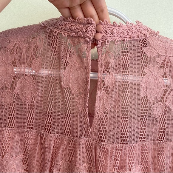 Soho pink mesh floral blouse Size XS - Picture 13 of 16